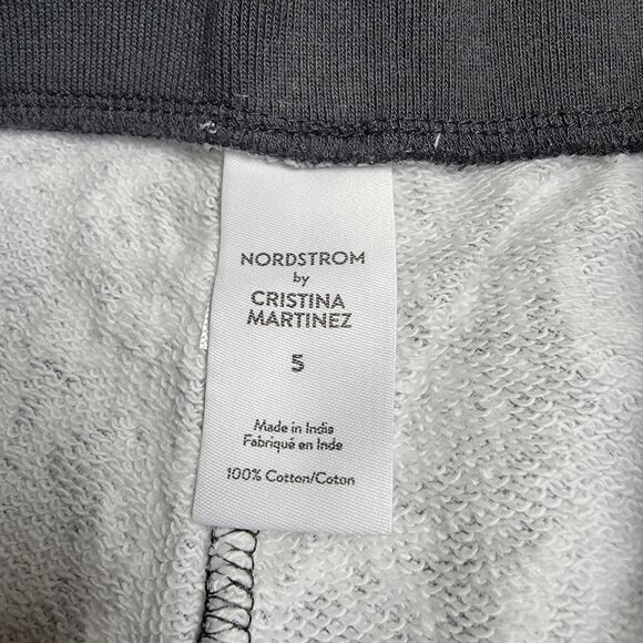 Nordstrom By Cristina Martinez Cozy Joggers Blooming Faces Black White Size 5 - Picture 6 of 8